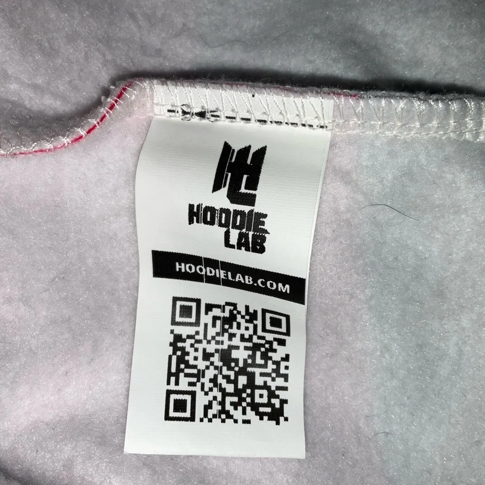 Graphic Black and Pink Hoodie Men Size 2XL